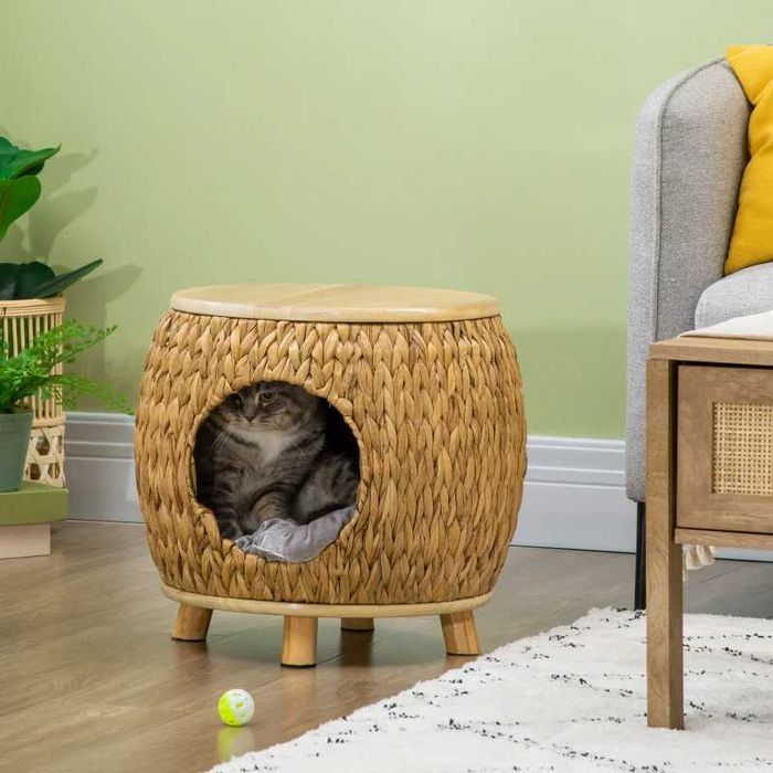 Котешка пещера Pawhut, изработена от воден зюмбюл