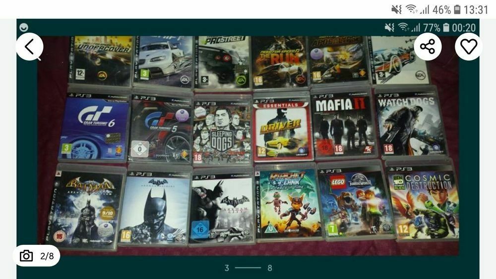 Vand colectie jocuri PS3 cu 30 ron bucata sau toate la 4999 ron