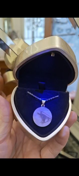 Продам подвеска с цепочкой 925 пробы лазерная гравировка