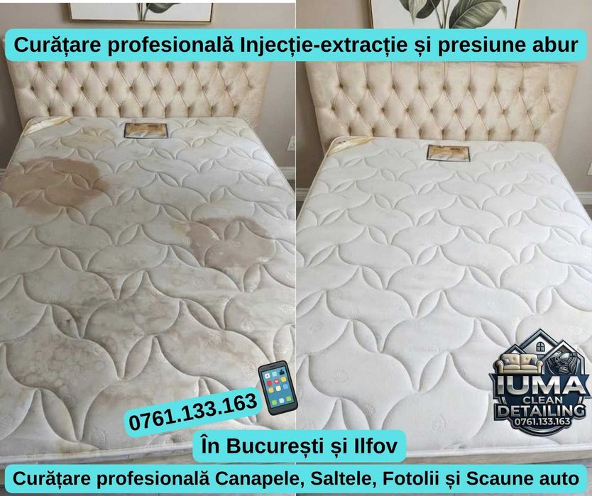 Curatare Profesionala Tapiterii Canapele,Saltele, Scaune Auto, Mochete, Fotolii și Covoare la domiciliu - Programare rapidă -  Ozonificare Gratuita!