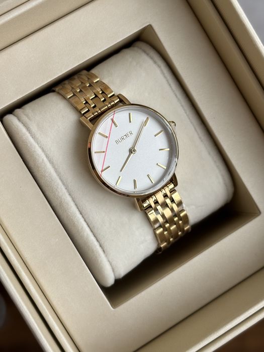 Новые Часы Burker Ruby Petite Gold White