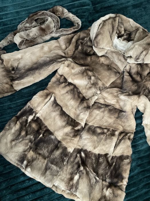 Норковая шуба с капюшоном