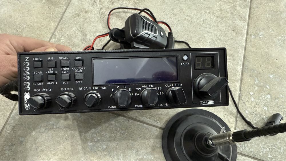 Stație radio CRT SS 6900, microfon fără fir si antena