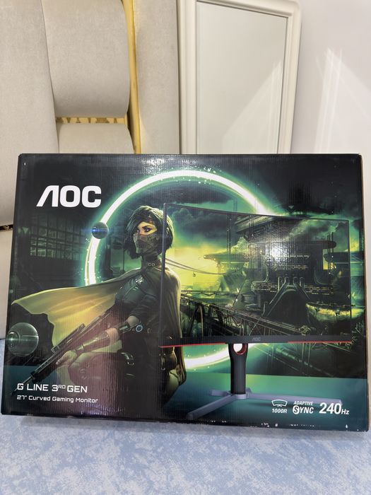 AOC  CQ27G3Z 27’ 240Hz QHD 2K curved gaming monitor