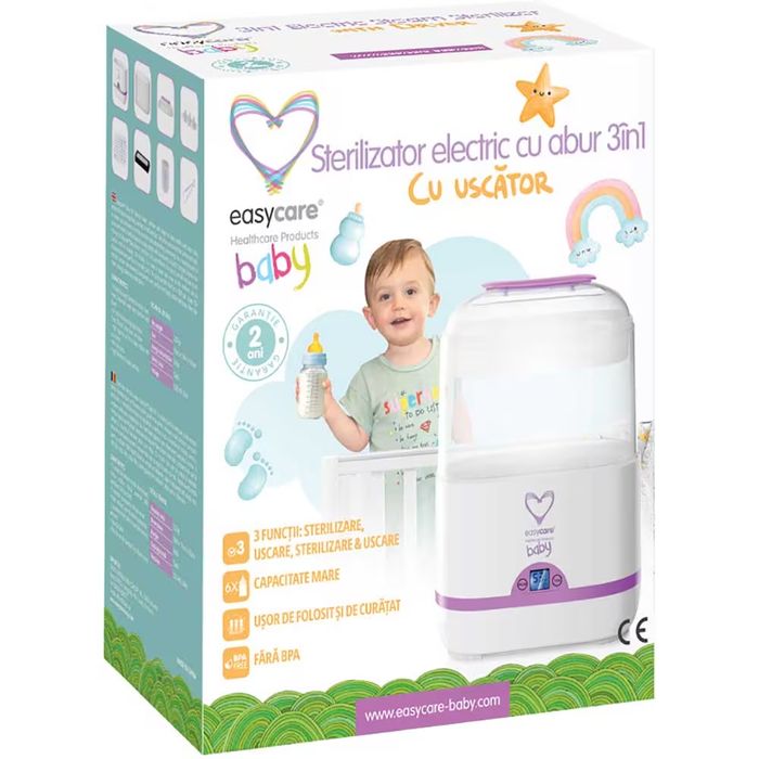Sterilizator cu uscare 3in1 pentru 6 biberoane EasyCare