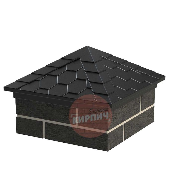 Колпак для Забора "Под черепицу" 385*385мм