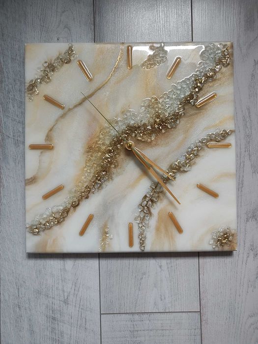Часы из эпоксидной смолы, 40*40