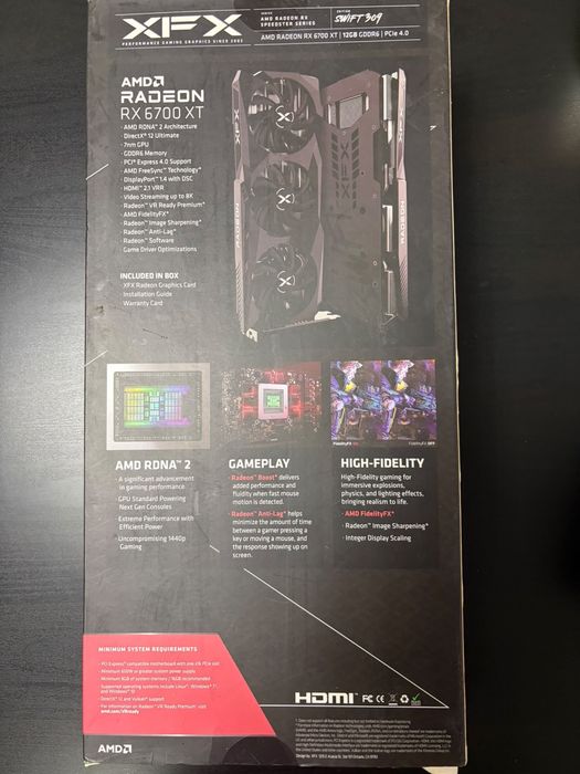 Placa video rx6700xt amd radeon swft 309 12 GB