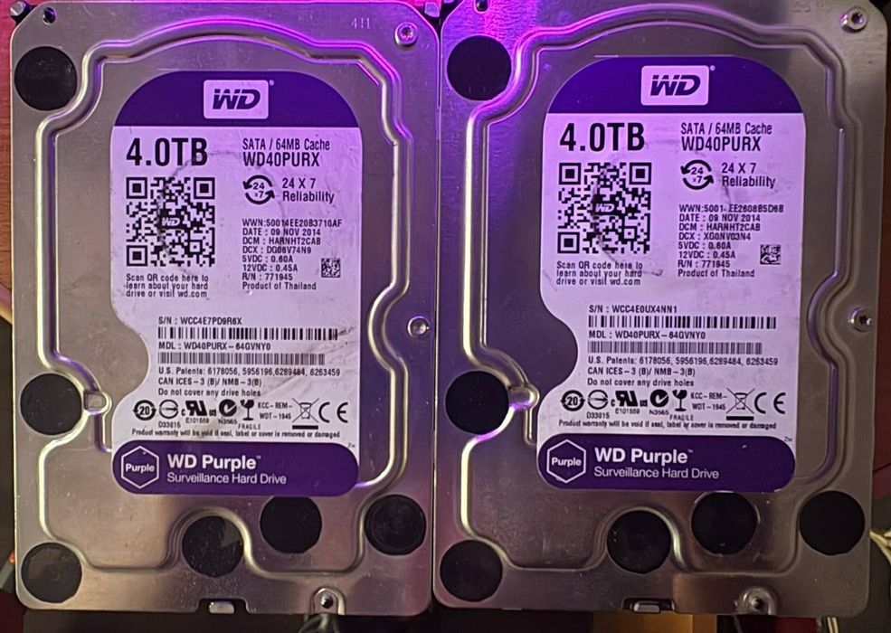 продаю 2 б/у хард диска на 4тб