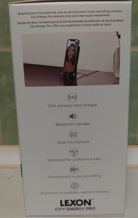 Incarcator wireless Lexon City Energy Pro difuzor bluetooth Bronz(nou)