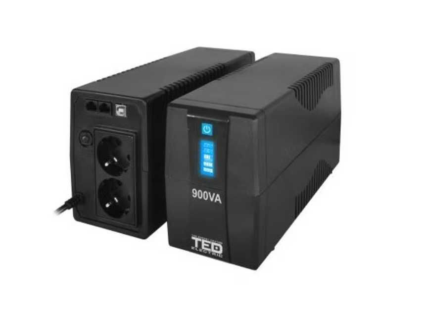 UPS 900VA / 500W cu LCD si 2 prize Line Interactive, TED Electric