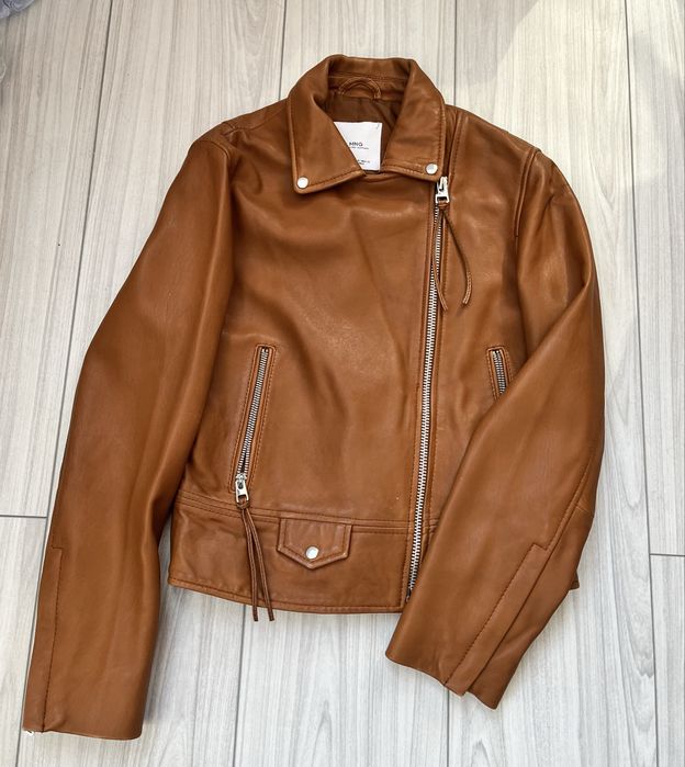 Geaca biker piele naturala