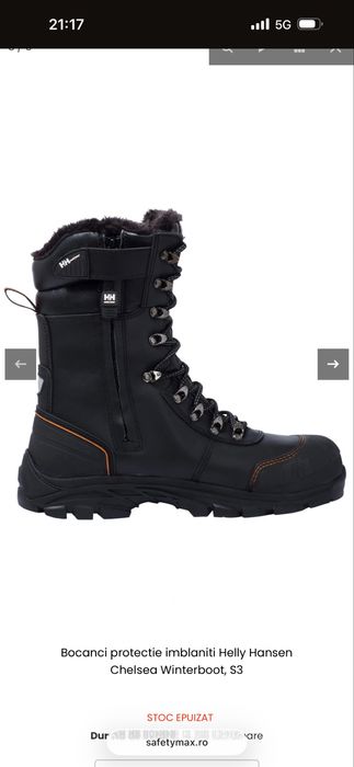 Bocanci protectie imblaniti Helly Hansen Chelsea Winterboot, S3