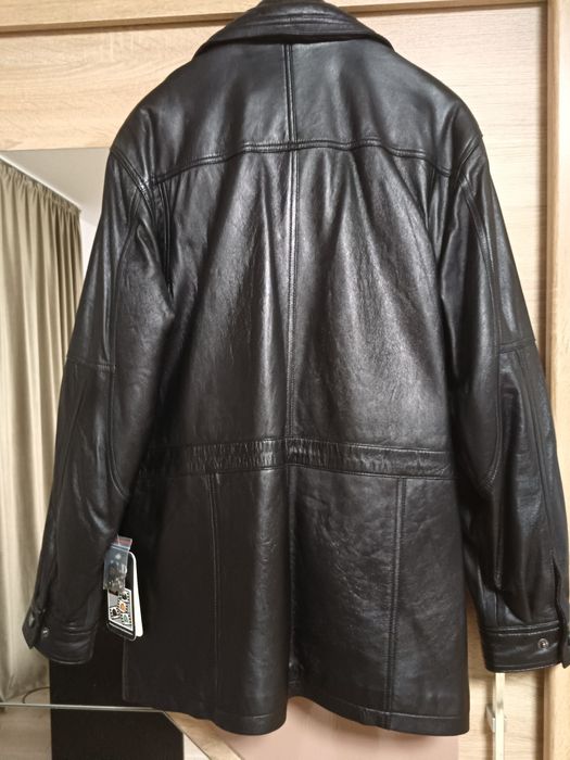 Haină din piele de miel, naturală,pentru bărbați,nouă,fabricată în UK