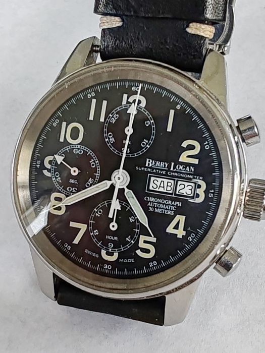 Ceas Berry Logan Automatic Chronograph 41 mm Funcționează Impecabil!