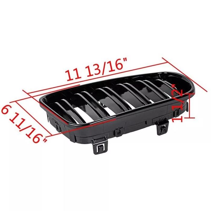 Grile Duble Bmw E81 E82 E87 E88 Negru Lucios M Power Seria 1