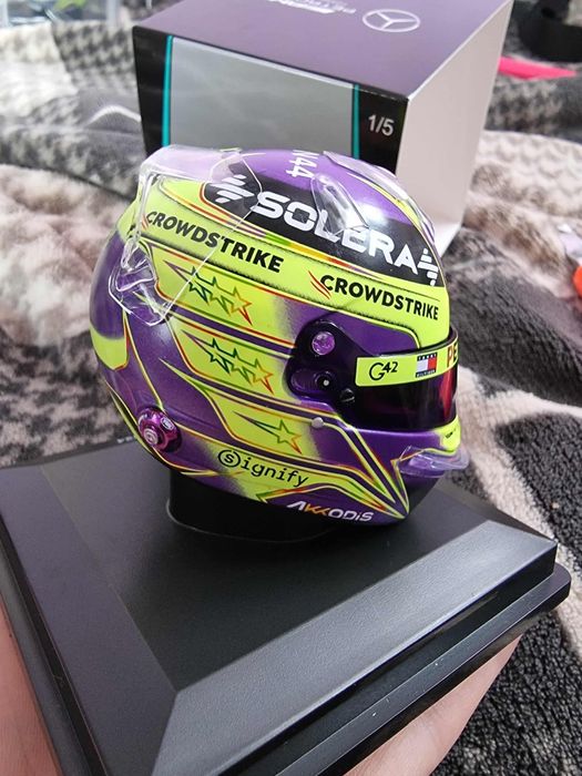 Lewis Hamilton helmet spark 1:5 2024 season helmet