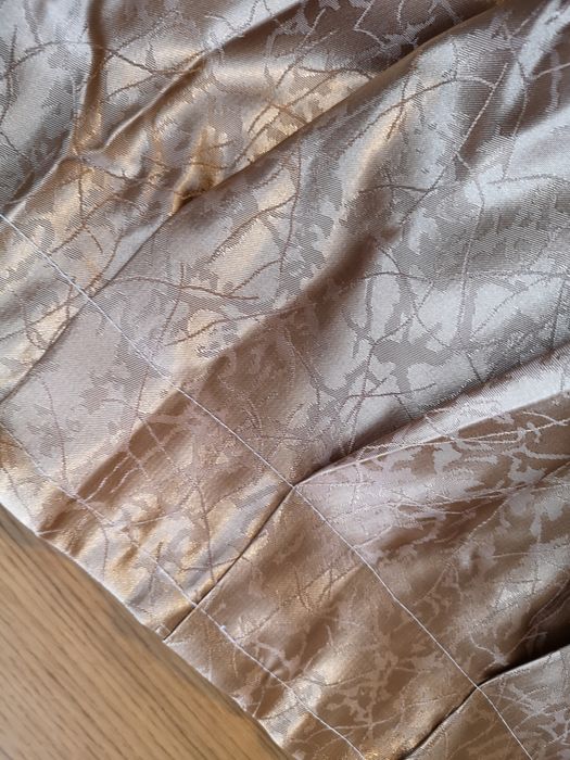 Draperii, cusute, maro deschis, lățimea 140, lungime 270 și 300 cm