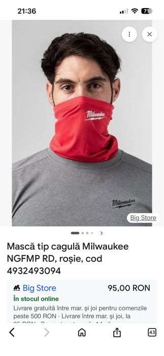 Bandana / masca de fata Milwaukee