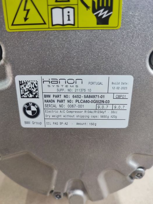 Compresor AC Bmw seria 5 G60 7 G70 U11 U10 U06 PHEV