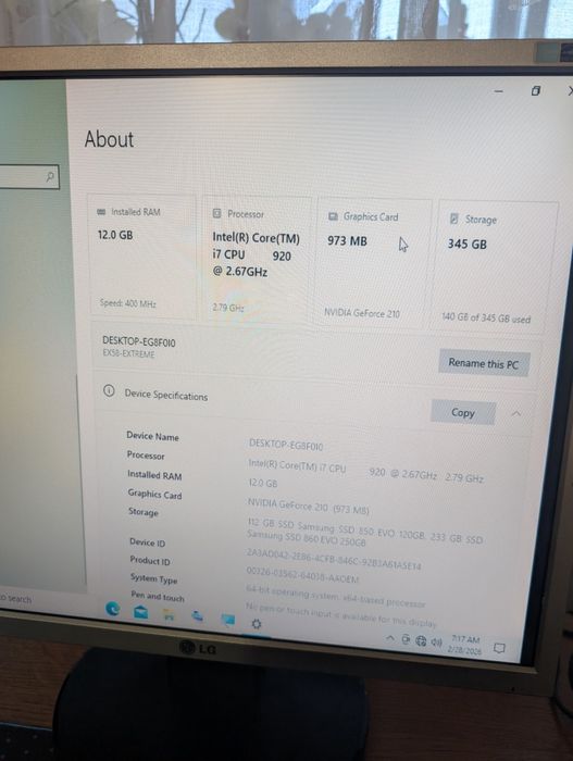 Unitate PC calculator retro gaming i7 920 12gb SSD