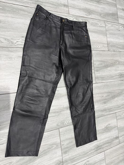Pantaloni moto piele retro