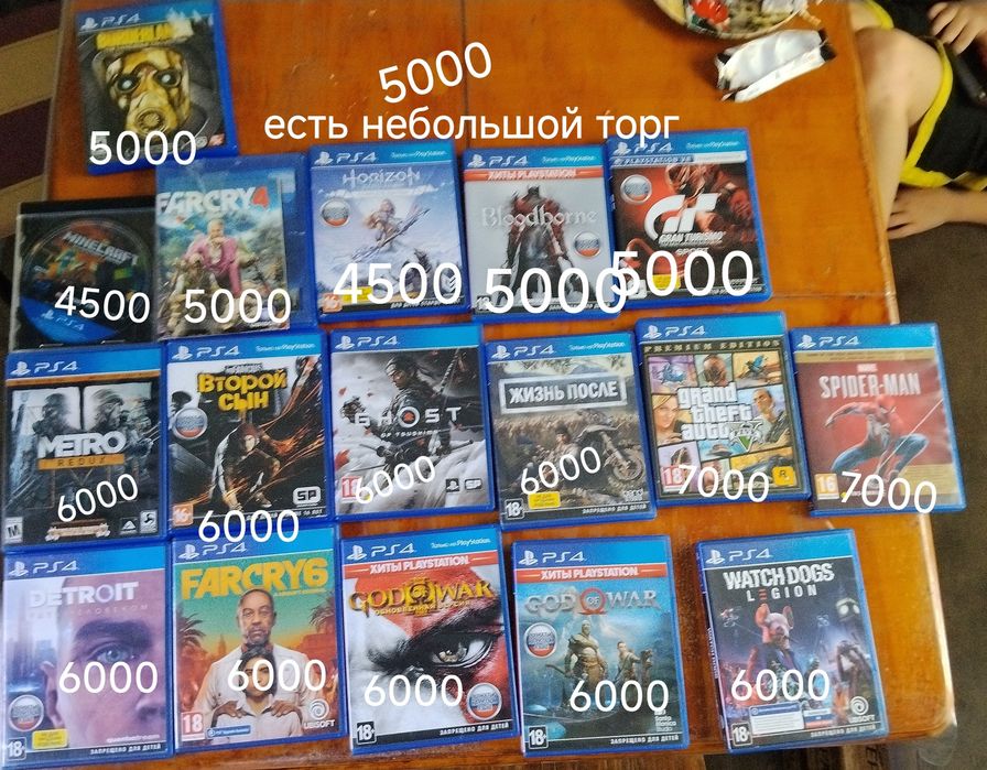 обменяю Диски на пс 4, пс3