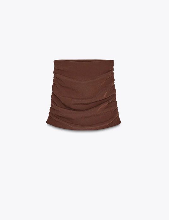 Кафява къса пола Zara