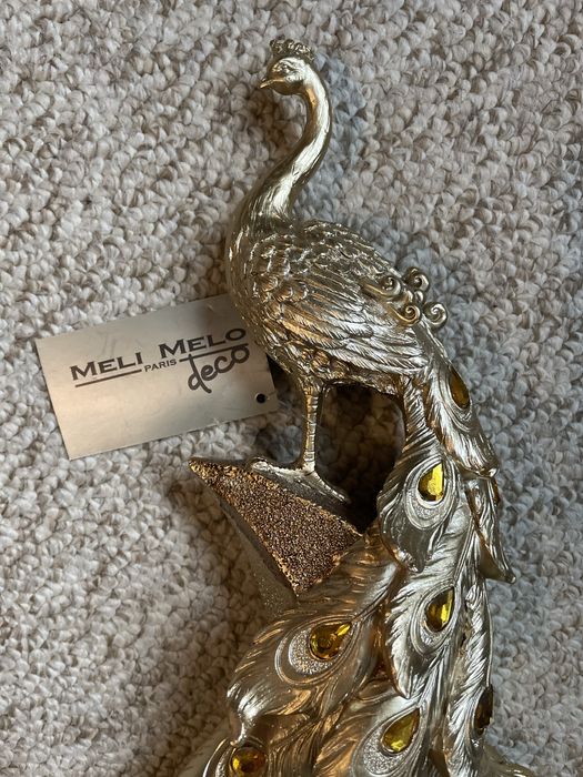 Decoratiune aurie paun Meli Melo