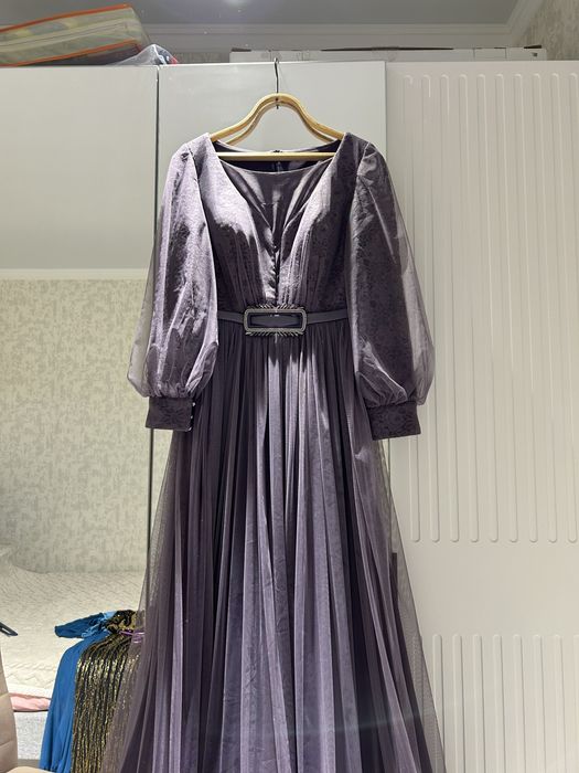 сиреневое вечернее платье