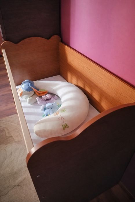 Бебешко легло кошара 120х60 масивно дърво