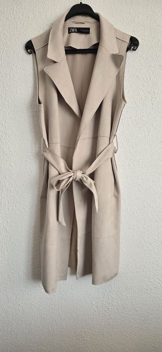 Нов. Дамски елек от изкуствен велур на   Zara