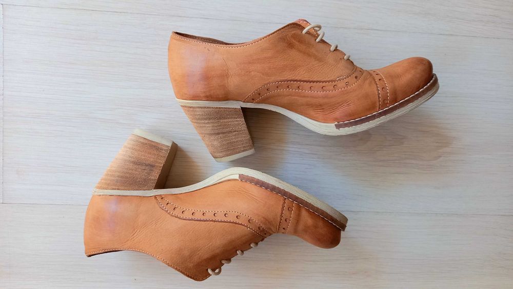 Pantofi/botine artizanale damă, din piele naturală, made in Italy