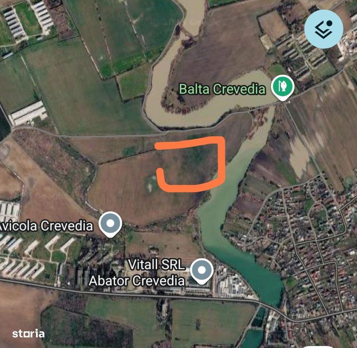 propun spre vinzare teren 9843 mp trei deschideri cu vedere spre lac