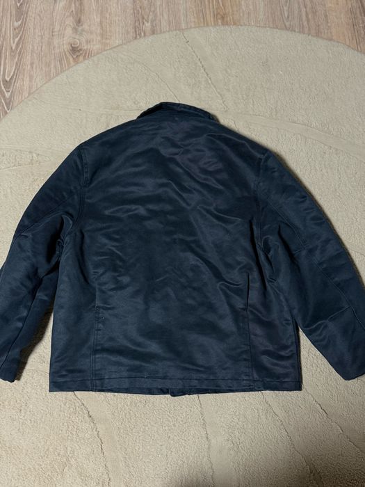 Zara washed-effect waxed jacket in dark blue. Ново, размер S