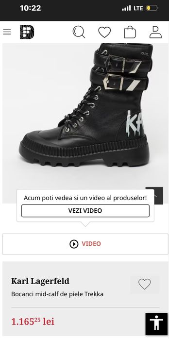 Bocanci piele Karl Lagerfeld Tekka 38