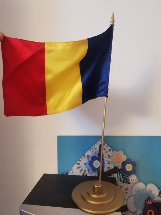 Steag Fanion Romania de birou / Steag de birou Romania