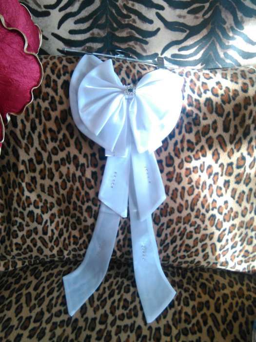 Бант атласный белый
