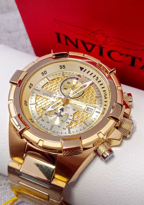 Ceas InvictaAviator Chronograph Gold Dial – Barbati