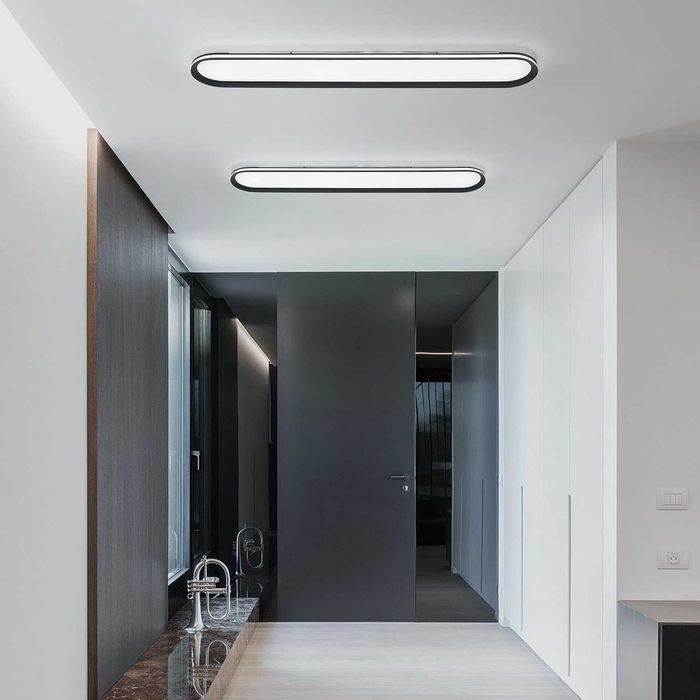 Метална LED таванна лампа Naroume, тънка,65W пълен спектър,6500K,120см