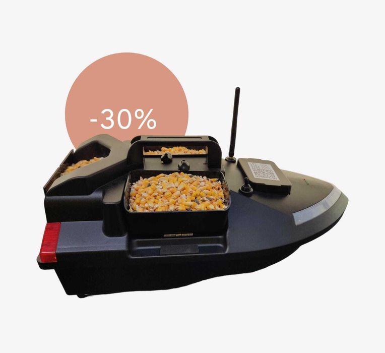 Barcă Navomodel cu sonar și GPS, 3 cuve , doua motoare , doua baterii,