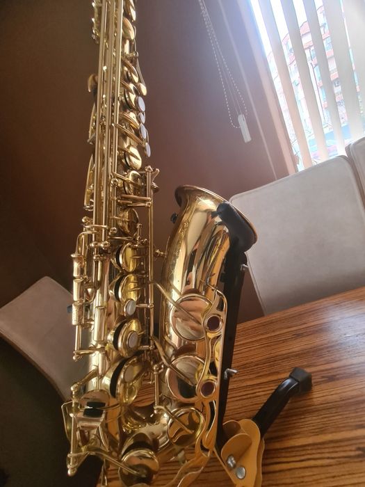 Saxophone Yamaha Yas32 Purple logo-Ямаха Яс32 Пърпъл лого