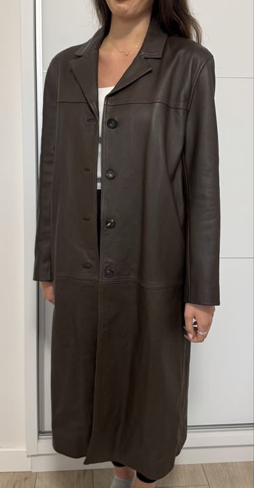 Дамско кожено палто Massimo Dutti с естествена кожа