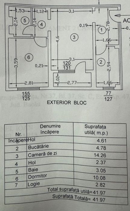 Proprietar - Apartament 2 camere, etaj 1, 45 mp, Cornișa Bistriței