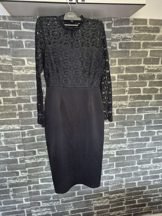 Rochie neagra croșetată  manual