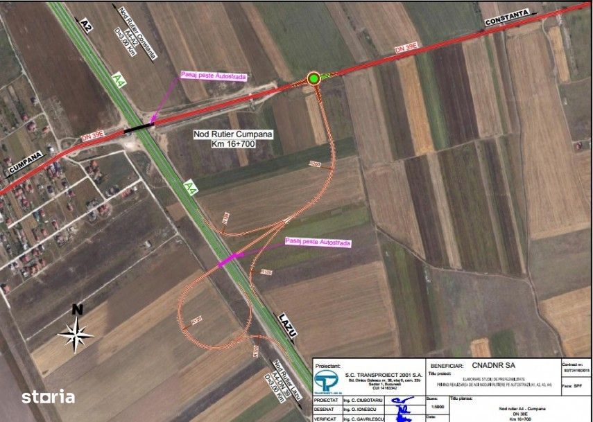 Teren DN Constanța - Cumpănă 660mp