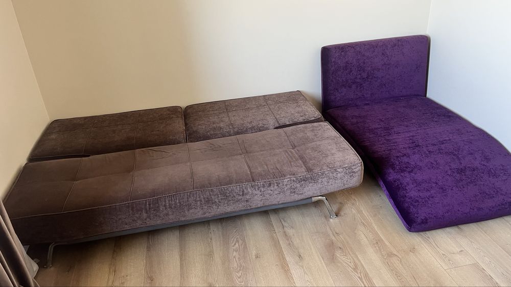 Set Mobexpert - canapea extensibila plus fotoliu extensibil, huse lavabile
