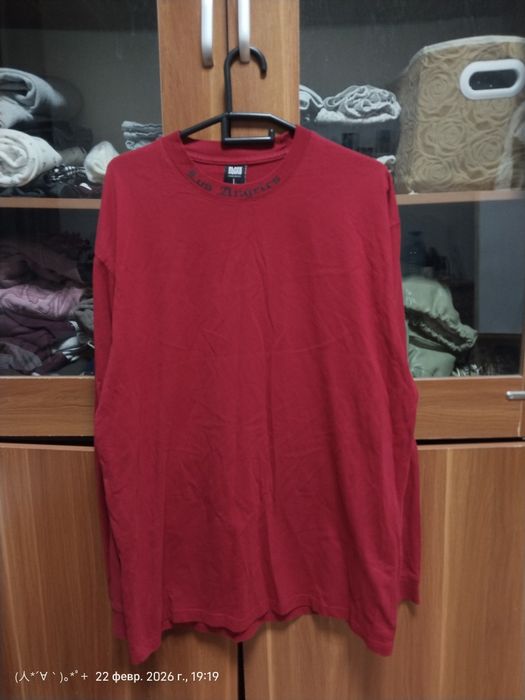 Красный Лонгслив. black squad. NewYorker