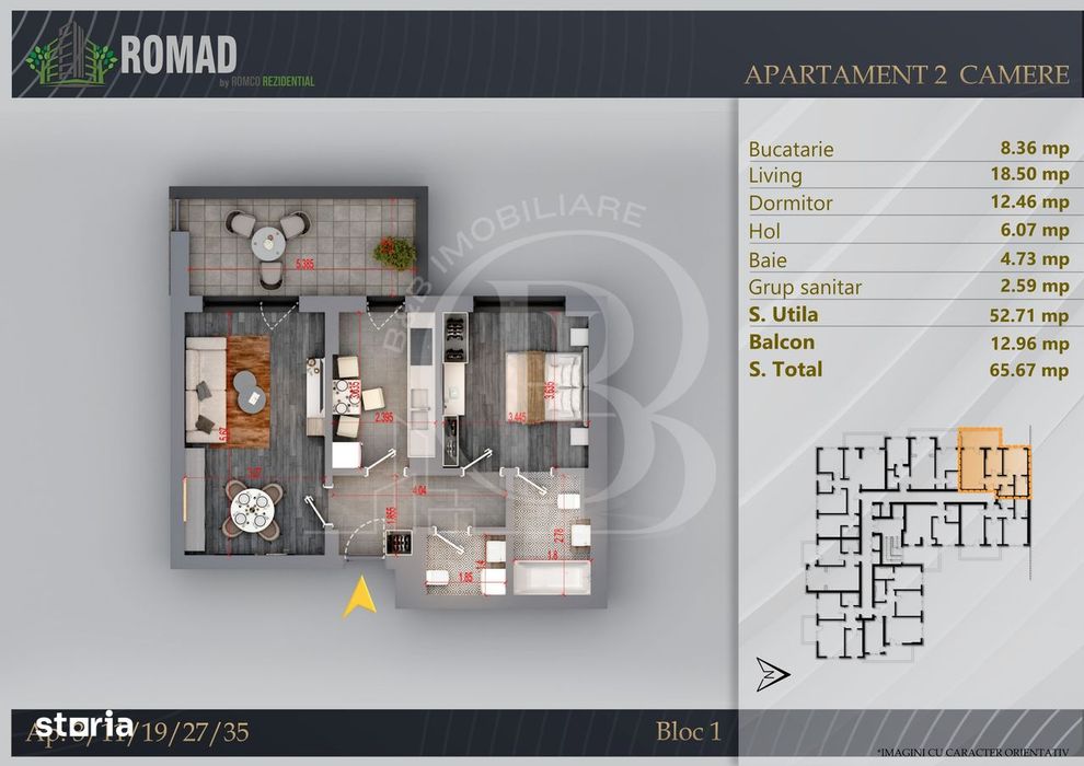 Apartament 2 camere Proiect Premium Independent Energetic