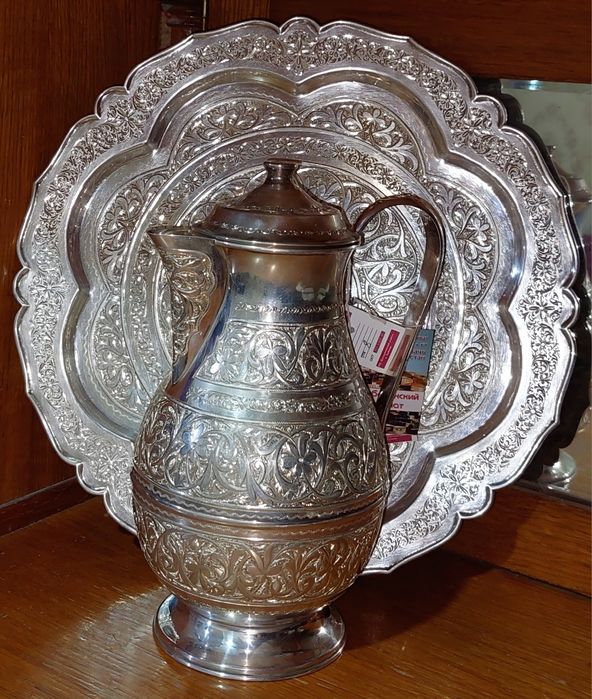 Столовый Набор для Воды Сока Вина Серебро 875 пробы По цене за 1 грамм